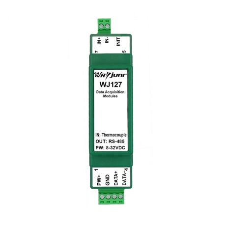 熱電偶溫度信號(hào)轉(zhuǎn)RS-485，Modbus數(shù)據(jù)采集模塊 WJ127