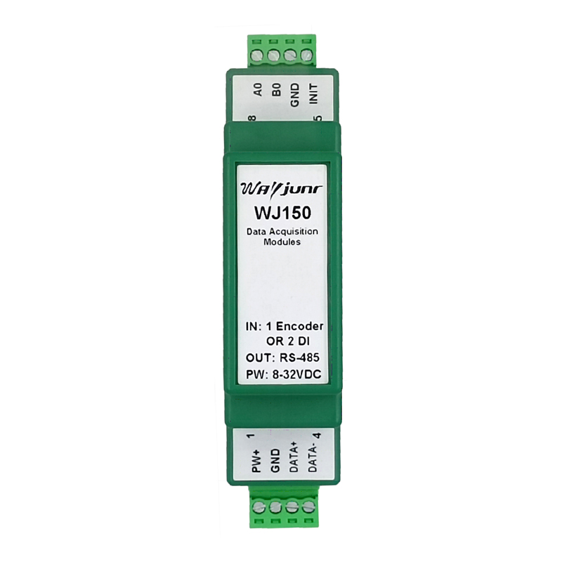 1路編碼器脈沖計數(shù)器或2路DI高速計數(shù)器，Modbus RTU模塊 WJ150