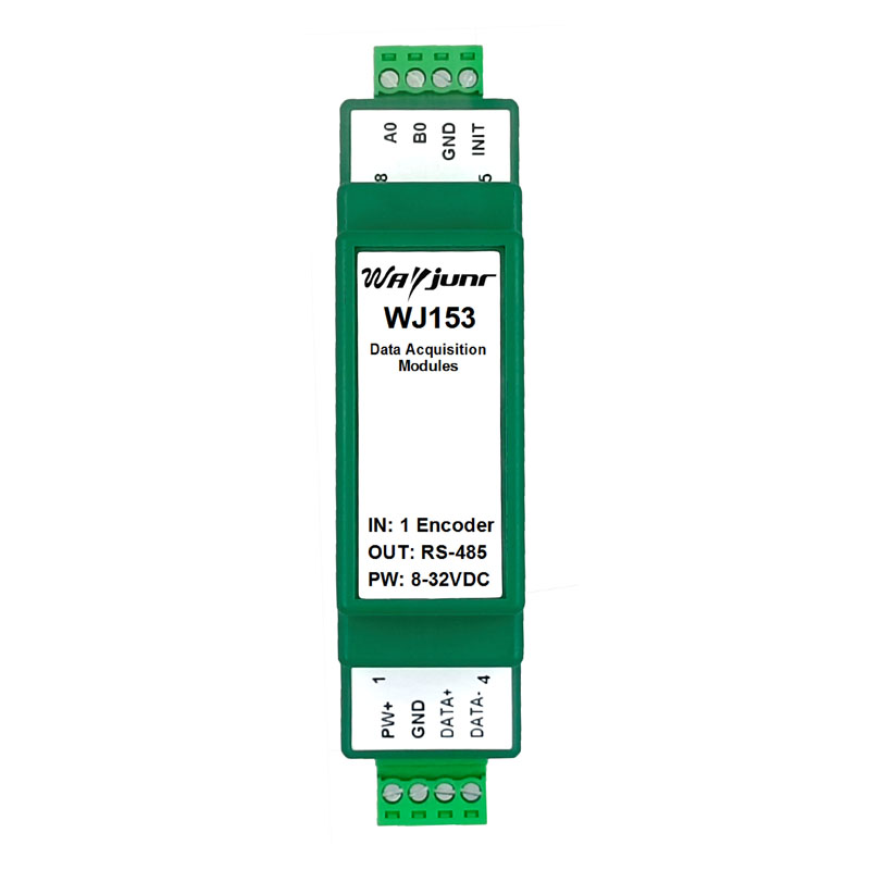 1路光柵尺磁柵尺編碼器4倍頻脈沖計(jì)數(shù)器，Modbus RTU模塊 WJ153